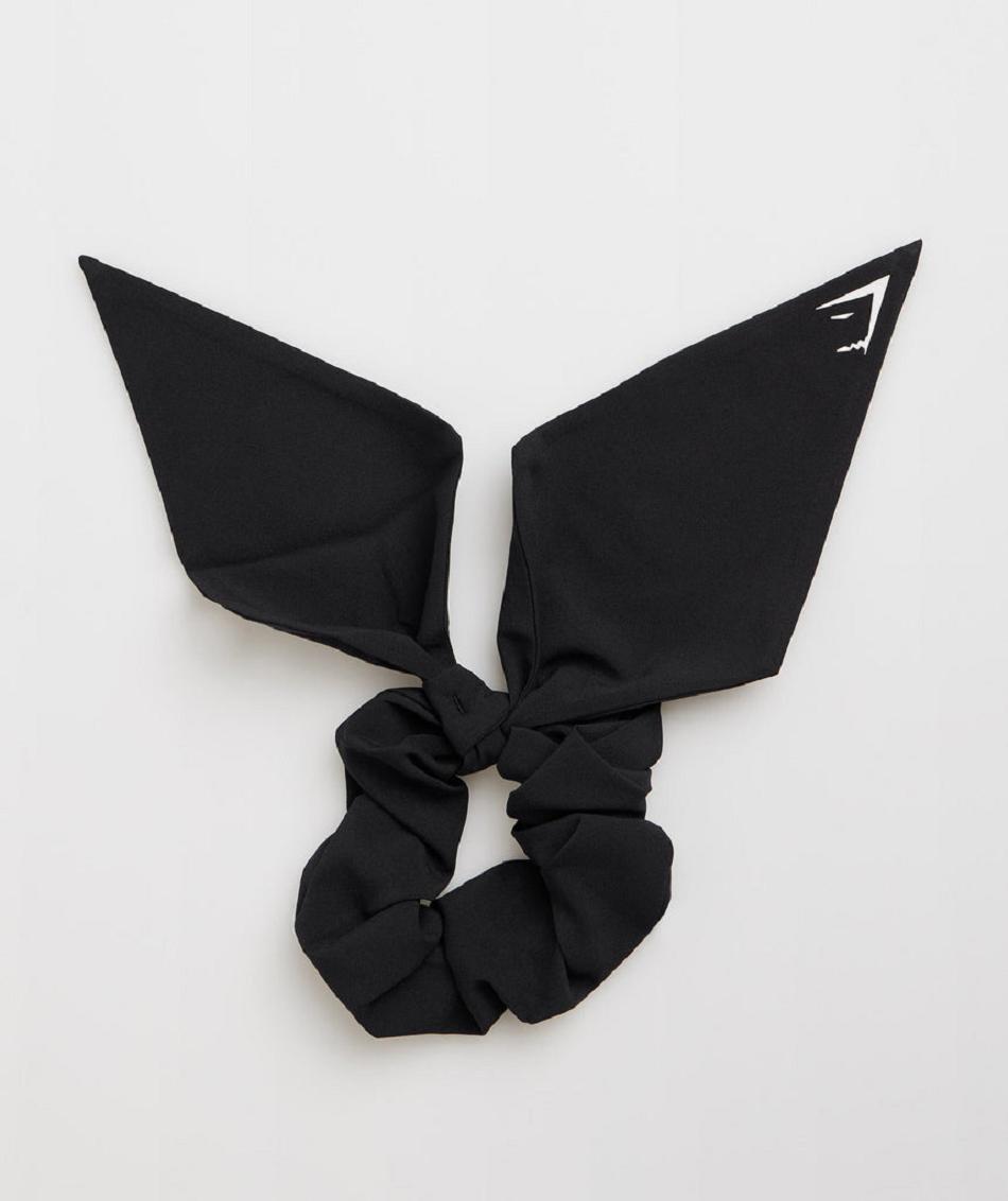 Gymshark Bow Scrunchie Accessories Šeširi Crne | HR 2066SGL